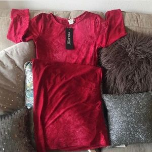 Red body form dress
